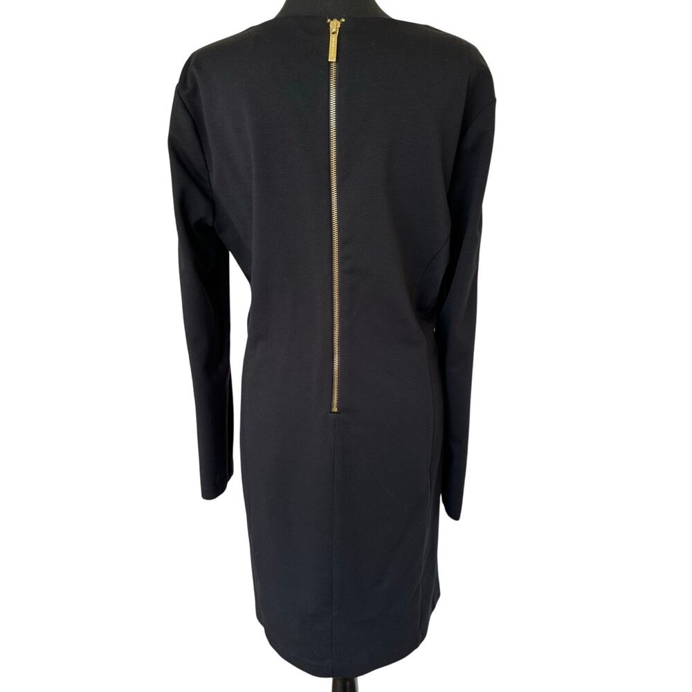 Michael Kors - Zip Knee Length w/ gold Stud Dress -Black- Size 16